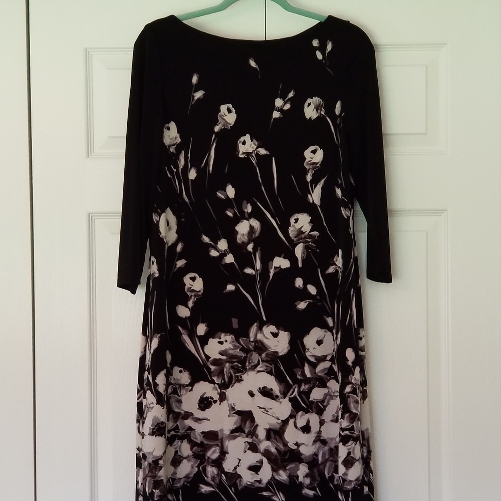 Chaps Ladies Polyester Black Dress Size L